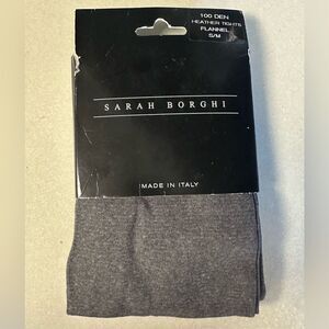 Sarah Borghi S/M Heather Gray Opaque 100 DEN Flannel Tights